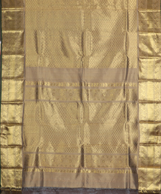 Ecru color handllom ramappa silk saree