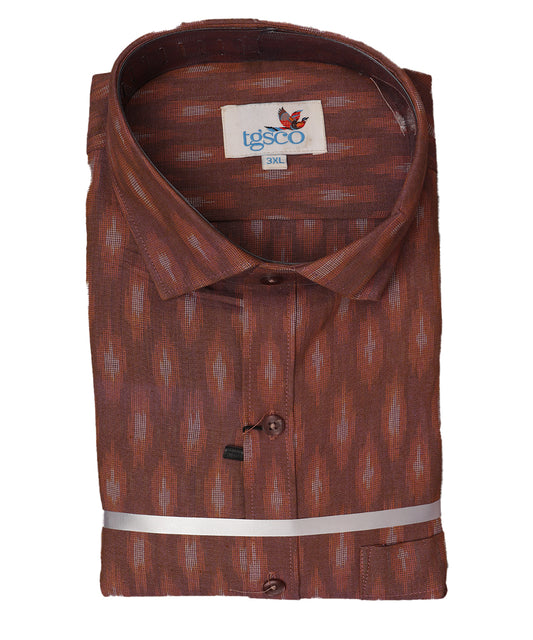 Syrup color handloom pochampally shirt