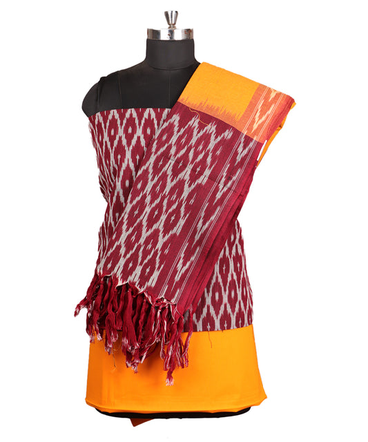 Burgundy red color handloom pochampally punjabi suit