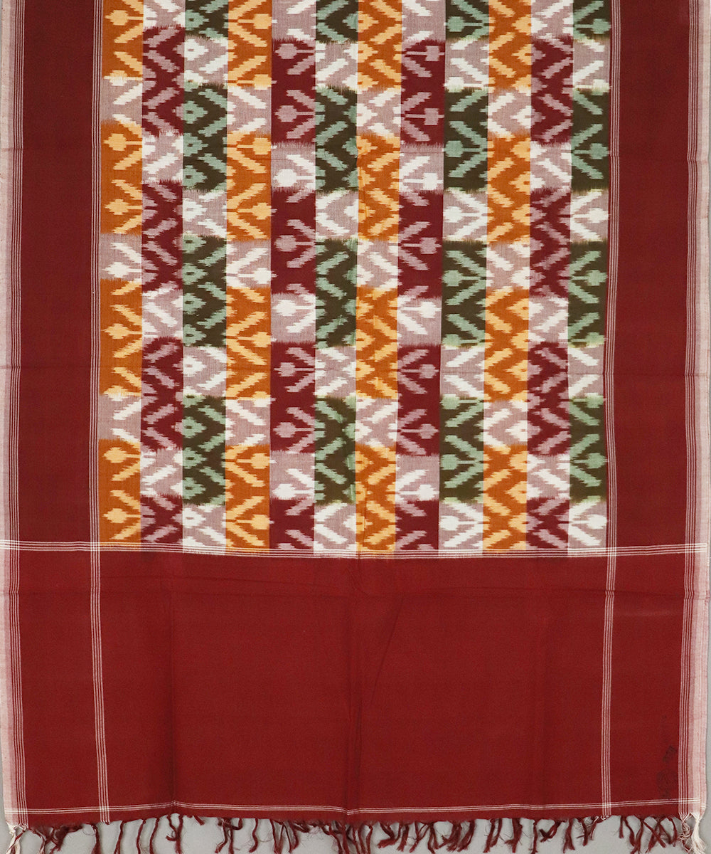 Multi-color handloom pochampally dupatta