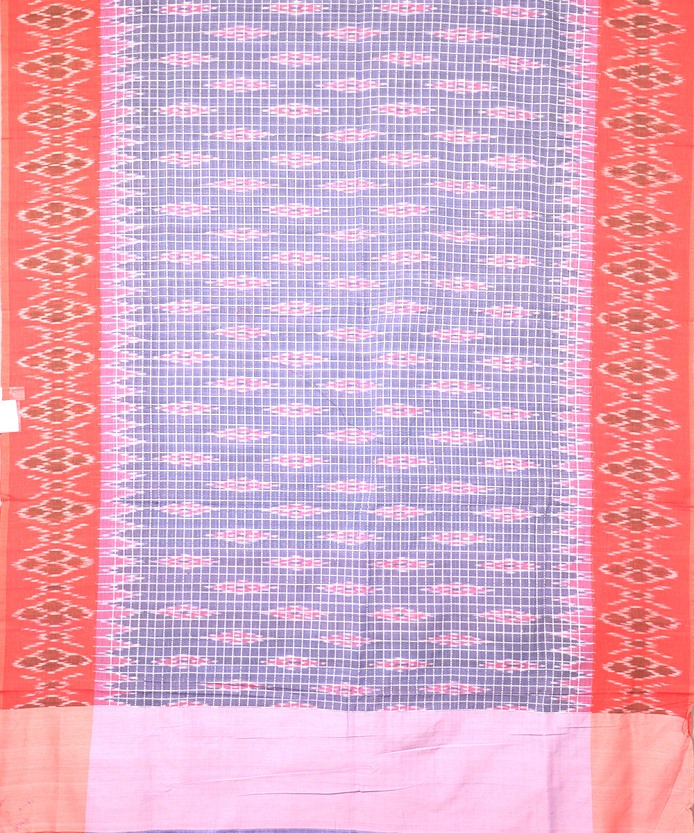 Independence blue color pochampally mercerised muthyampet cotton saree