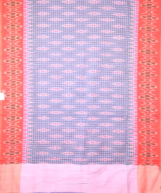 Independence blue color pochampally mercerised muthyampet cotton saree