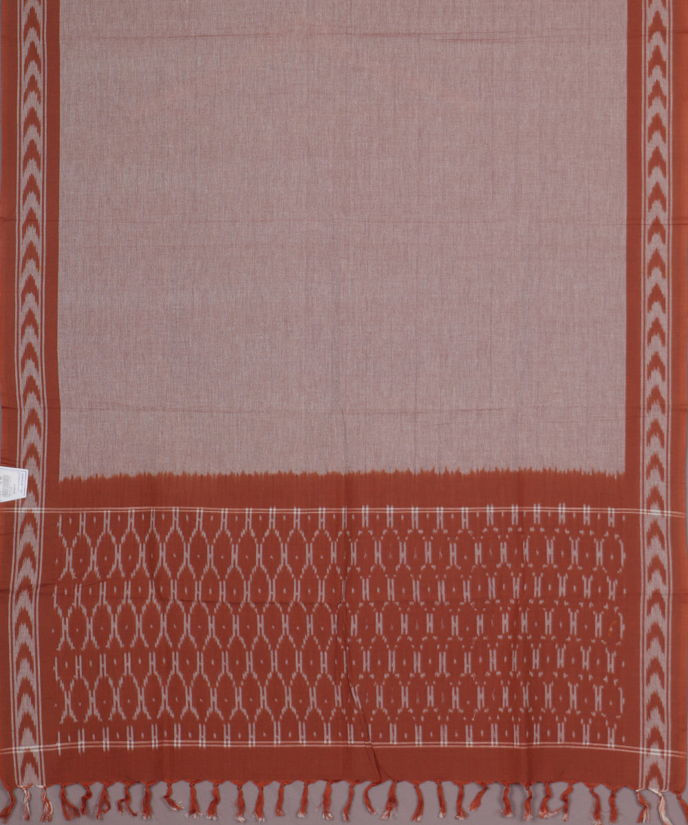 Tawny brown color handloom cotton dupatta