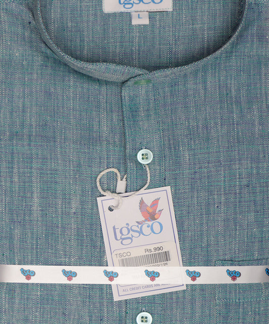 Handloom Men’s Khadi Short Kurta – Half Sleeves