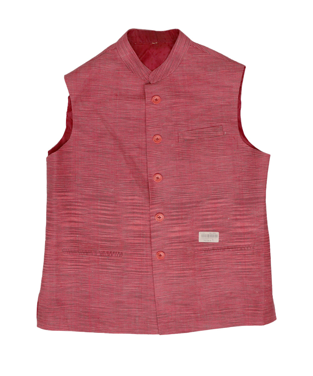 Punch pink shade Handloom khadi sadri