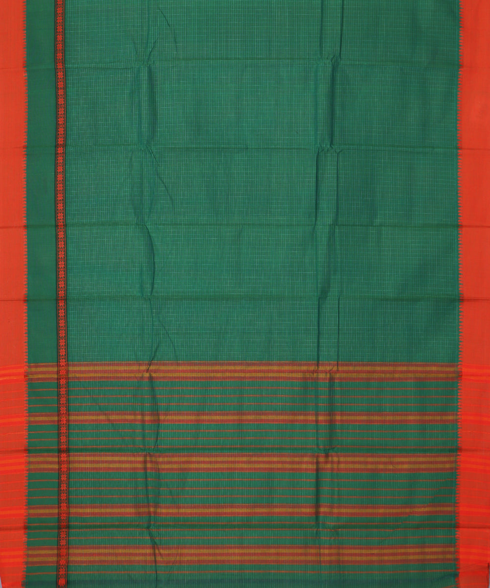 Sacramento green color handloom narayanpet cotton saree