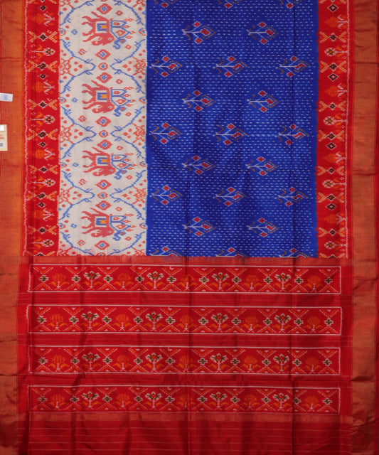 Multi-color handloom rajkot silk saree