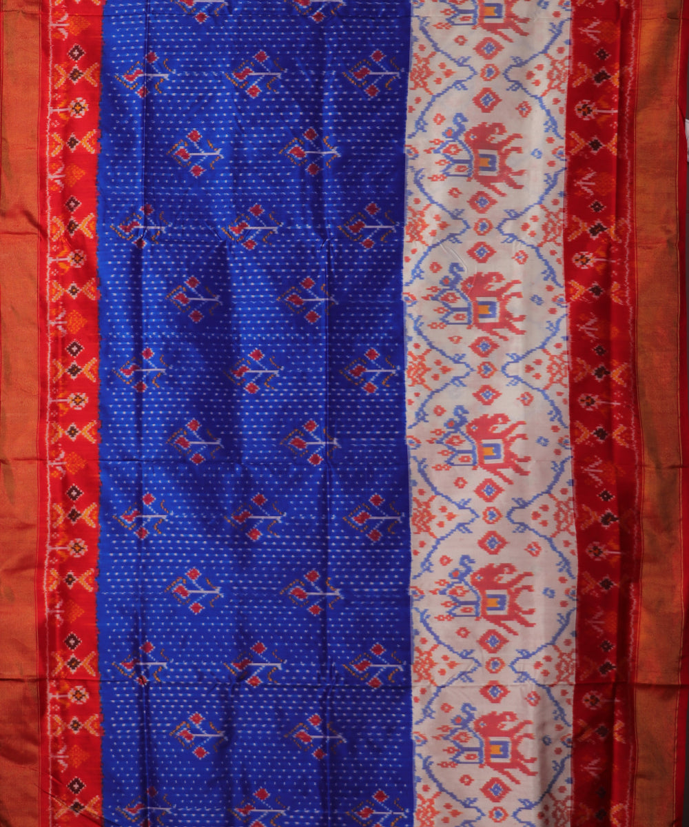 Multi-color handloom rajkot silk saree