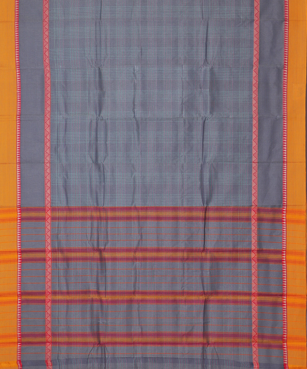 Independence blue color handloom narayanpet cotton saree