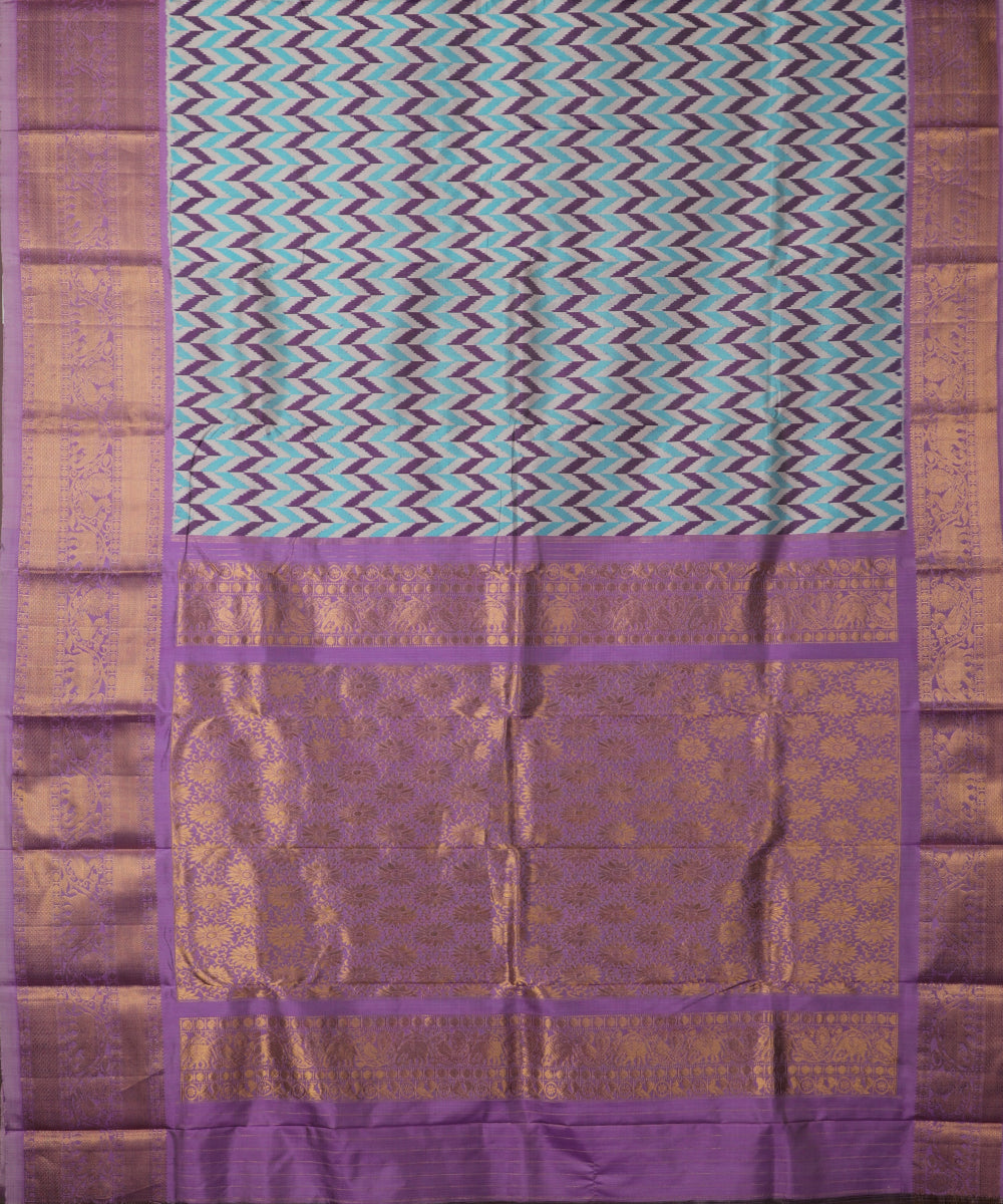 Multi-color handloom rajkot silk saree