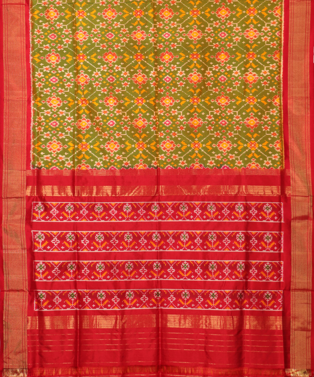 Multi-shade handloom rajkot silk saree