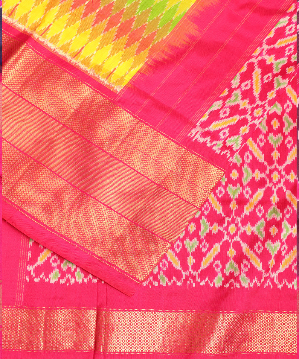 Multi-color handloom rajkot silk saree