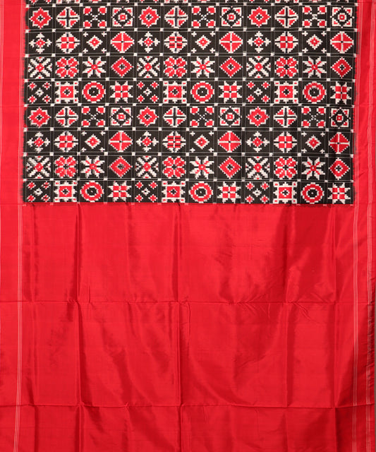 Black color handloom rajkot silk saree