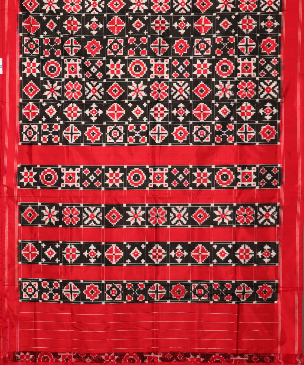 Black color handloom rajkot silk saree