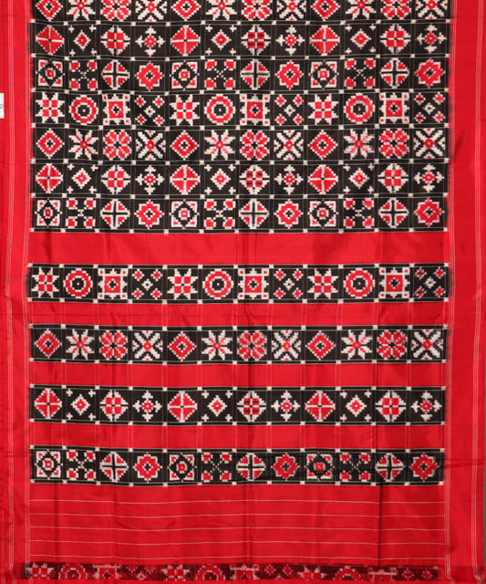 Black color handloom rajkot silk saree