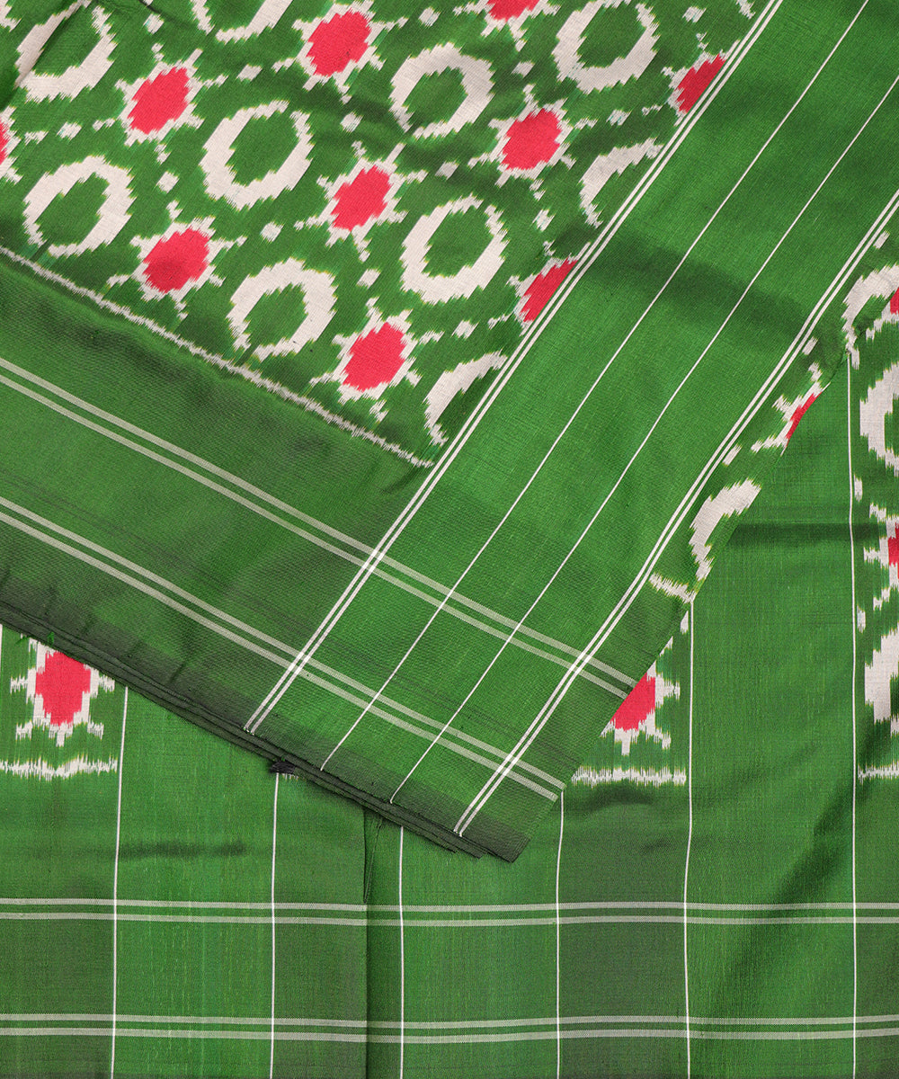 Sacramento green color handloom rajkot silk saree