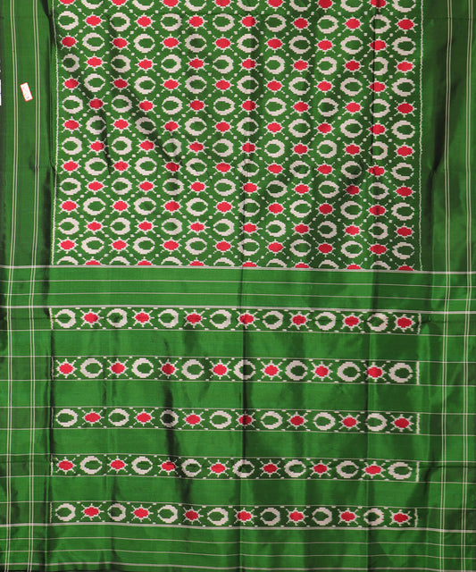 Sacramento green color handloom rajkot silk saree
