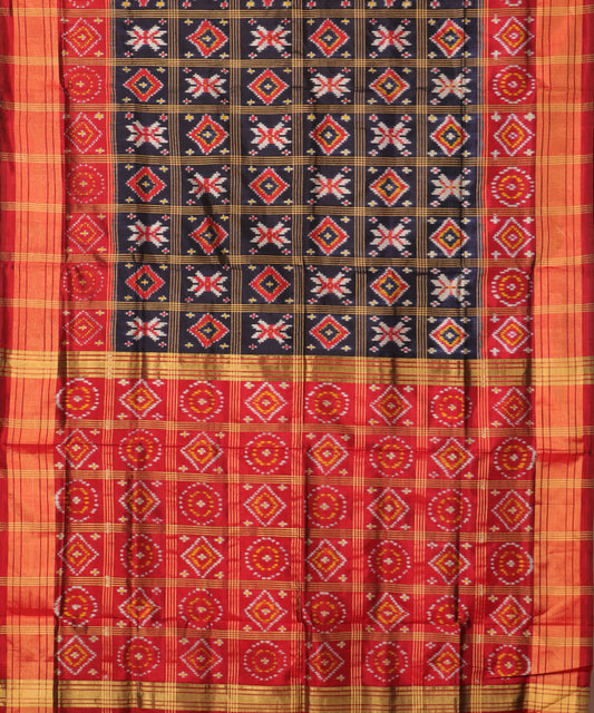 Denim blue color handloom rajkot silk saree