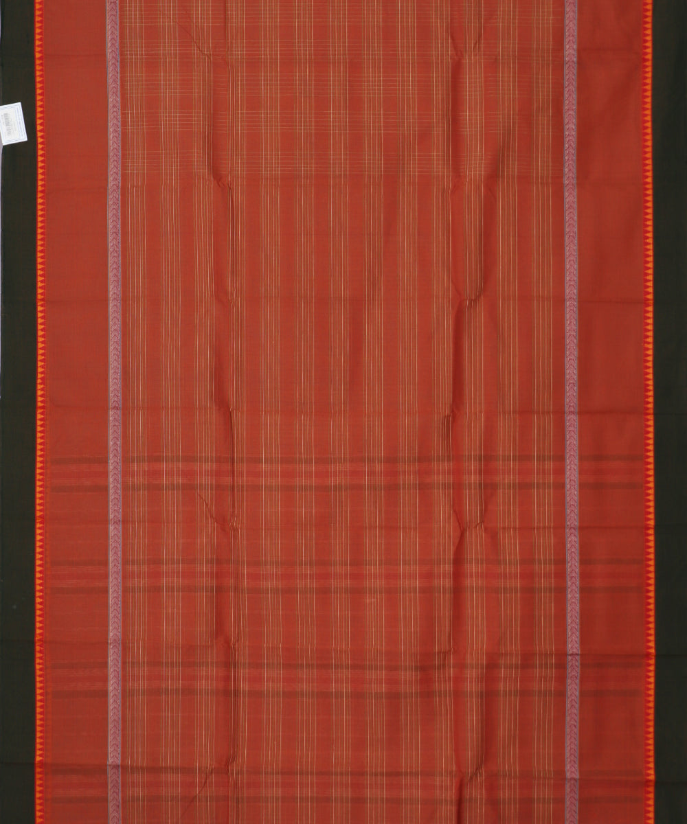 Caramel brown color handloom narayanpet cotton saree