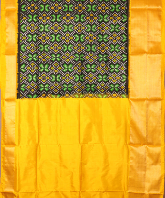 Black color handloom rajkot silk saree