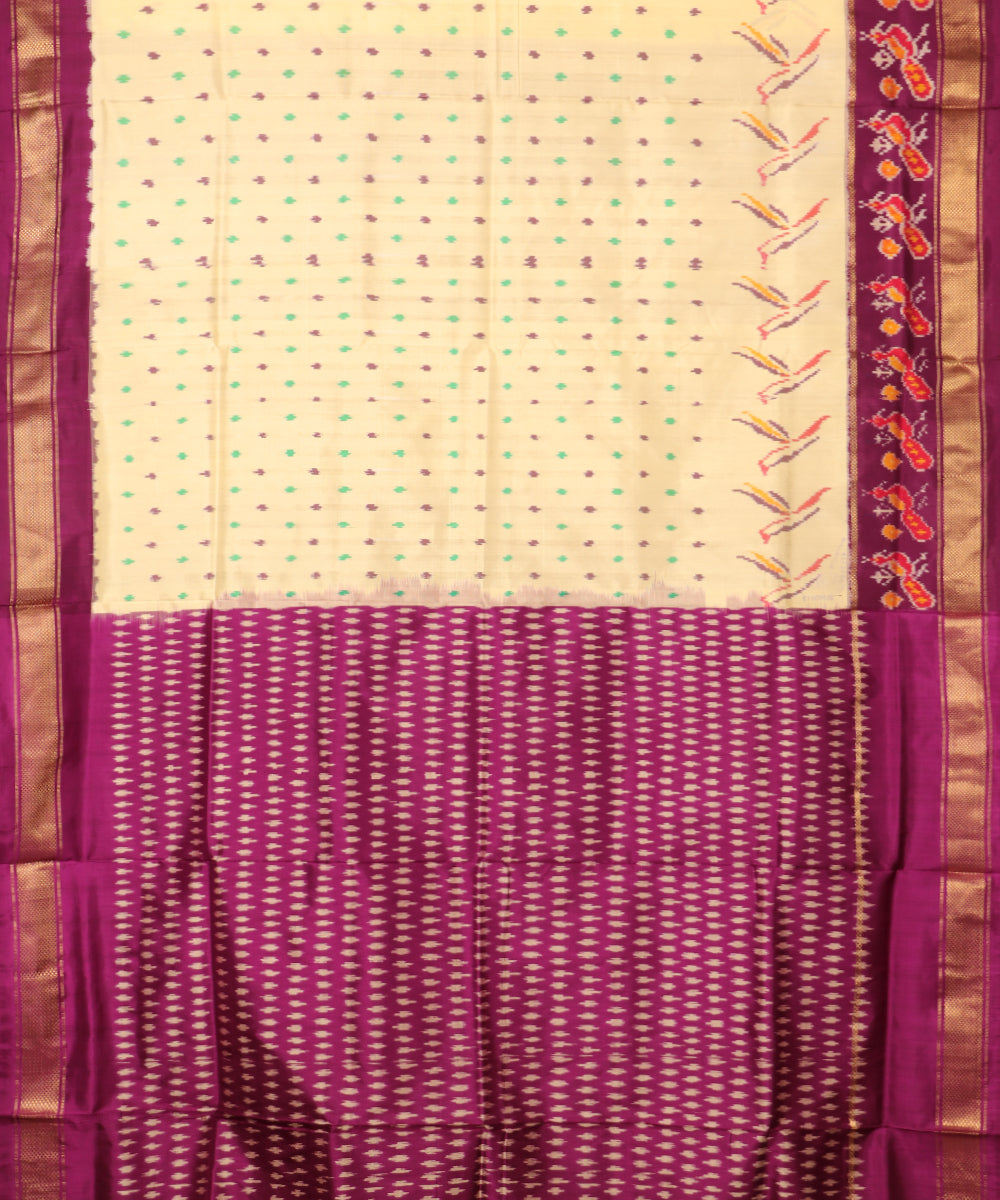 Banana yellow color handloom rajkot silk saree