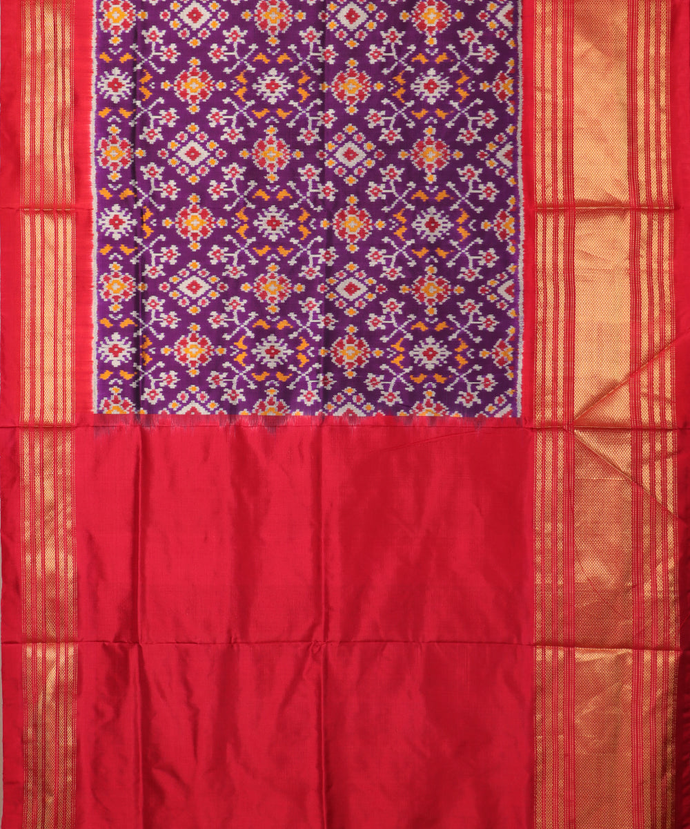 Navy blue color handloom rajkot silk saree