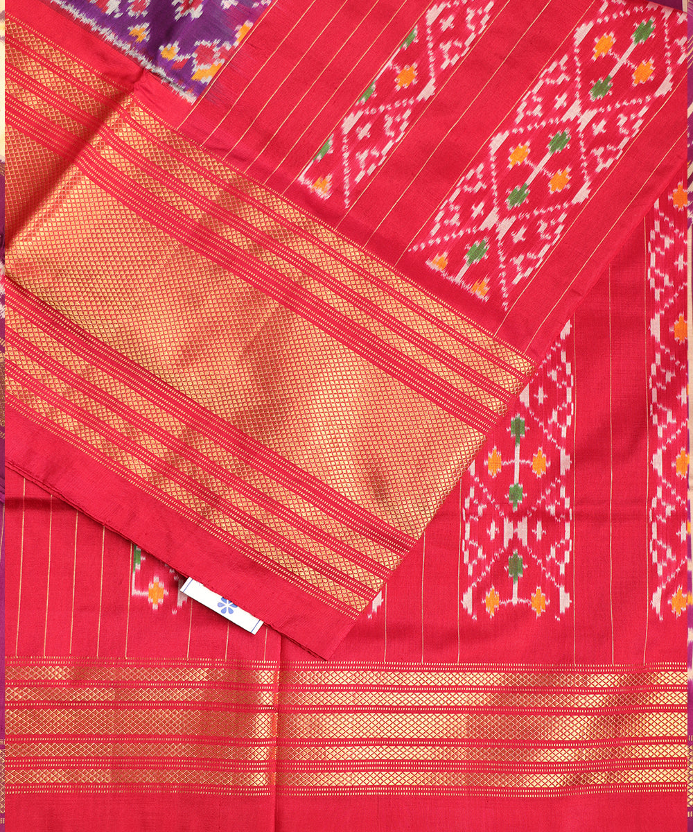 Navy blue color handloom rajkot silk saree