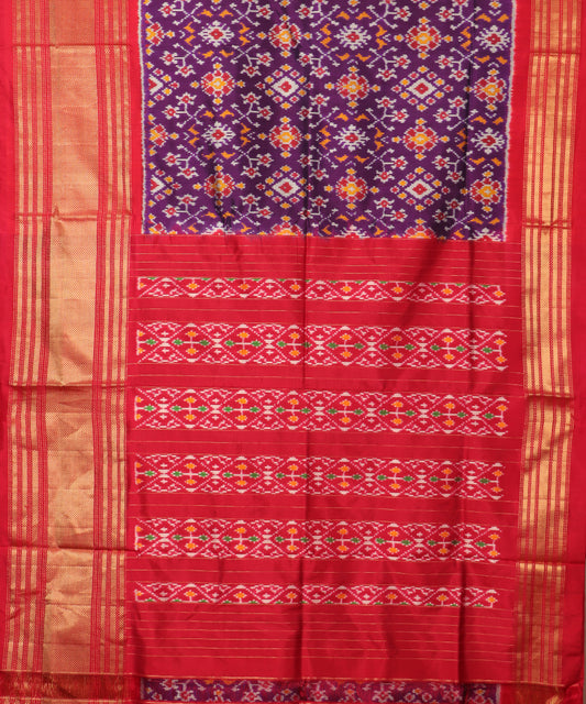 Navy blue color handloom rajkot silk saree