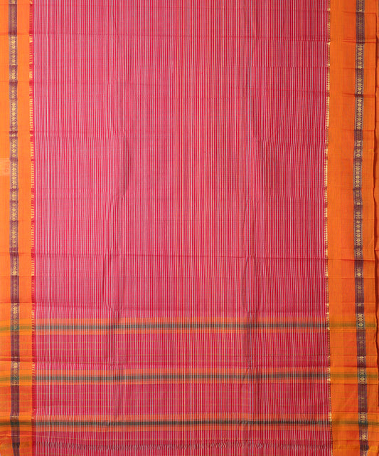 Burgundy red color handloom narayanpet cotton saree