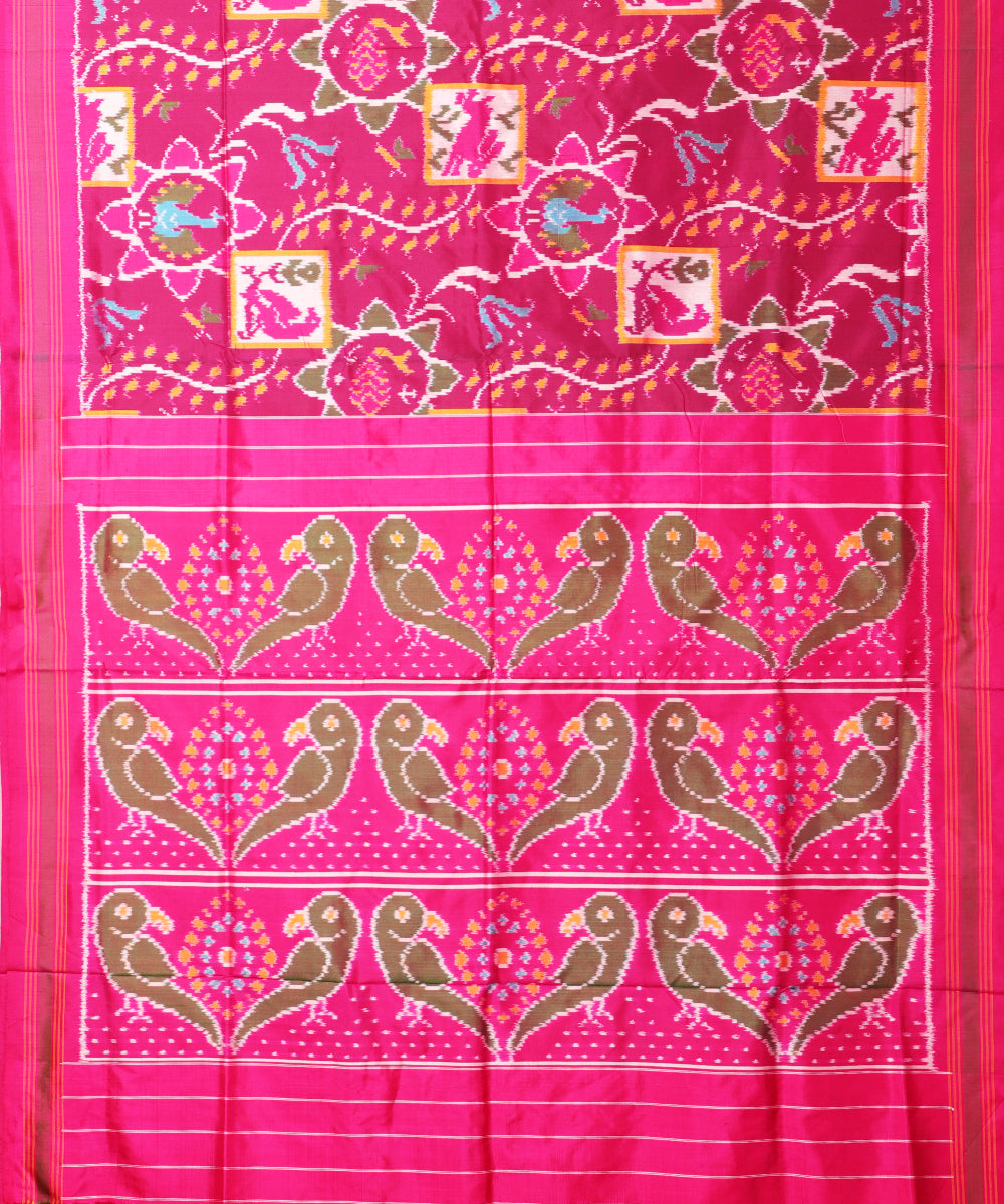 Byzantine violet color handloom rajkot silk saree