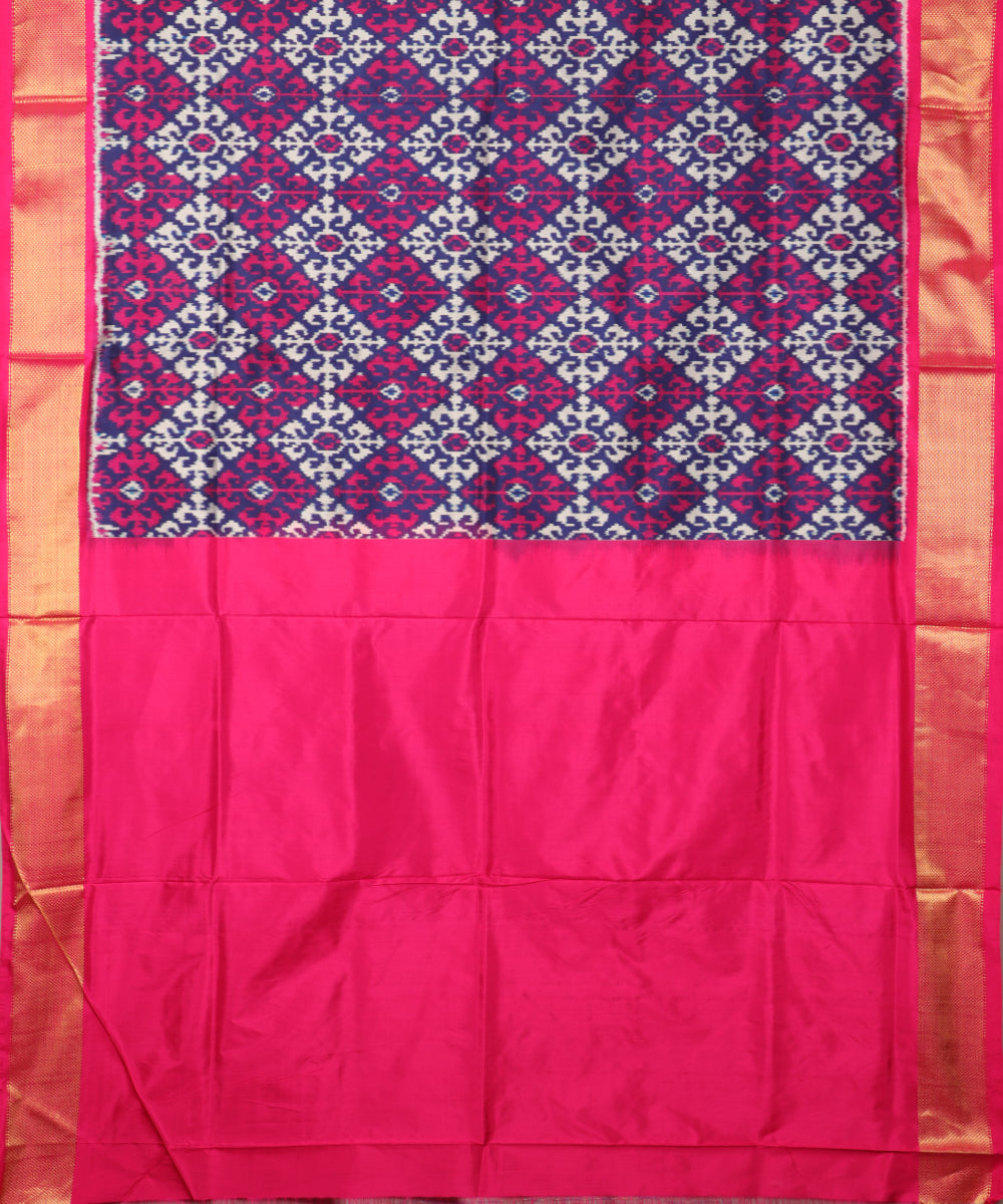 Multi-color handloom rajkot silk saree
