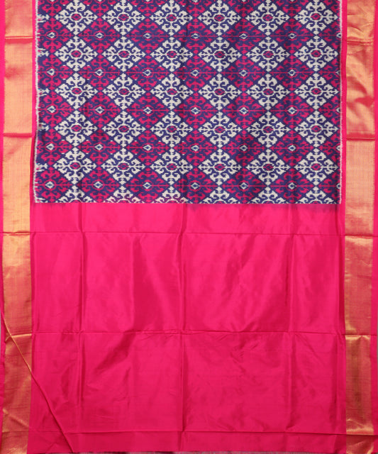 Multi-color handloom rajkot silk saree