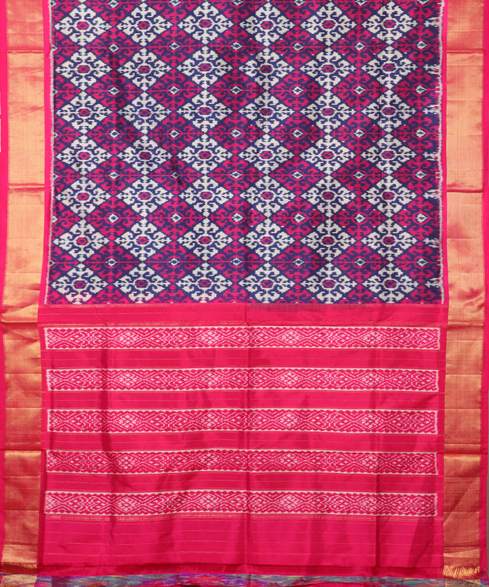 Multi-color handloom rajkot silk saree
