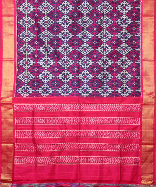Multi-color handloom rajkot silk saree