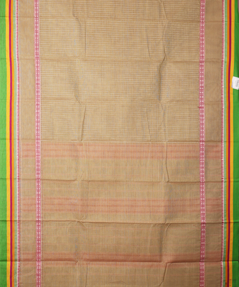 Artichoke green color handloom narayanpet cotton saree