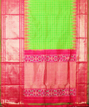 Green color handloom rajkot silk saree
