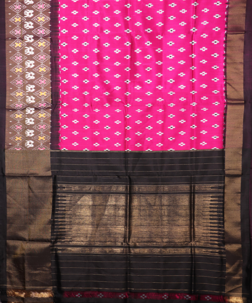 Lollipop violet color handloom rajkot silk saree