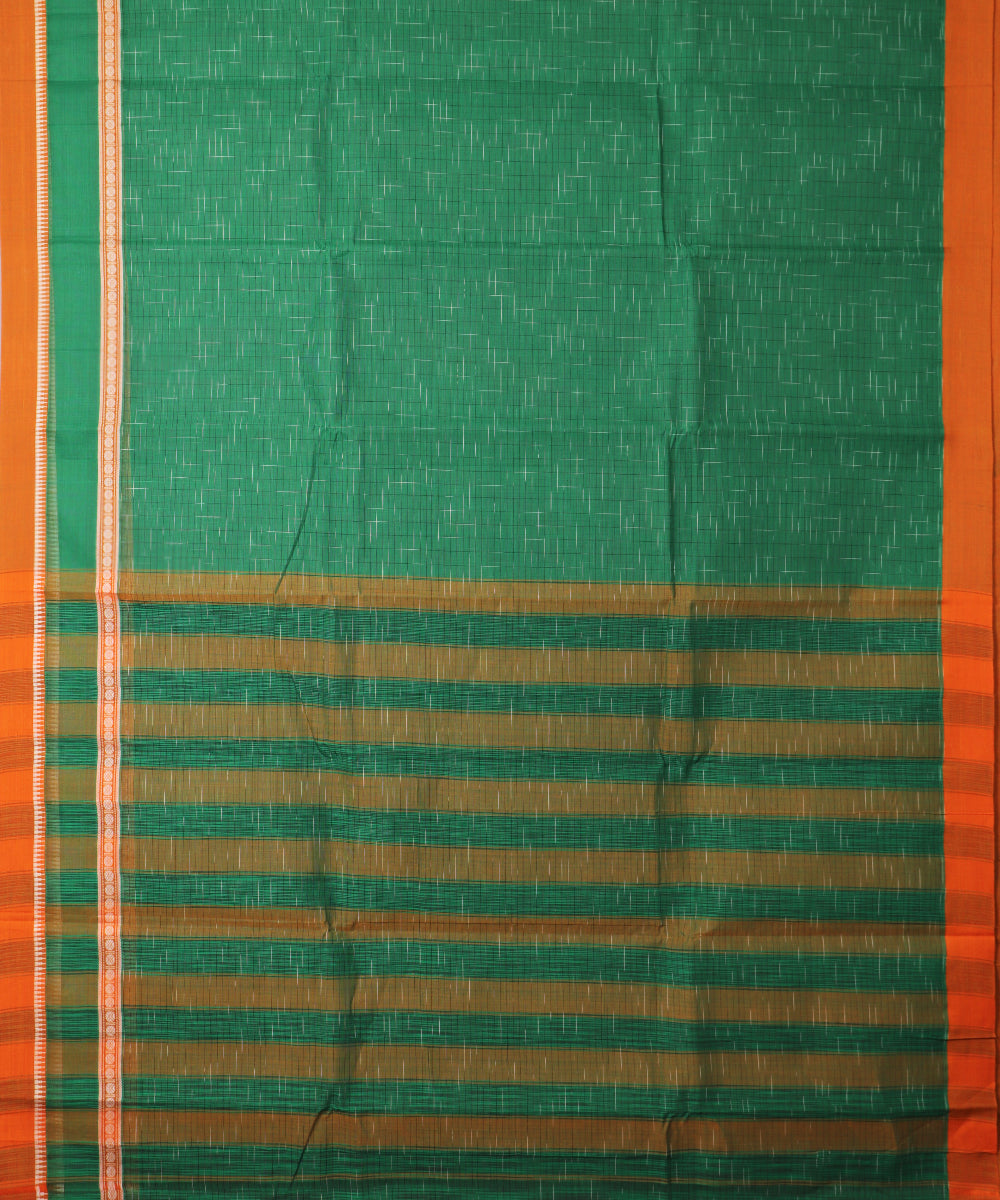 Forest green color handloom narayanpet cotton saree
