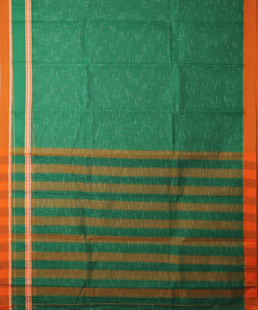 Forest green color handloom narayanpet cotton saree