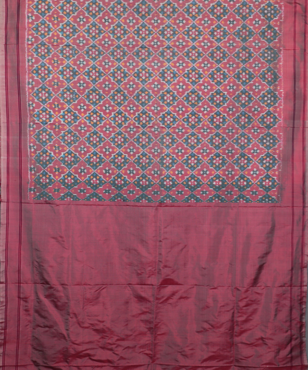 Multi-shade handloom rajkot silk saree