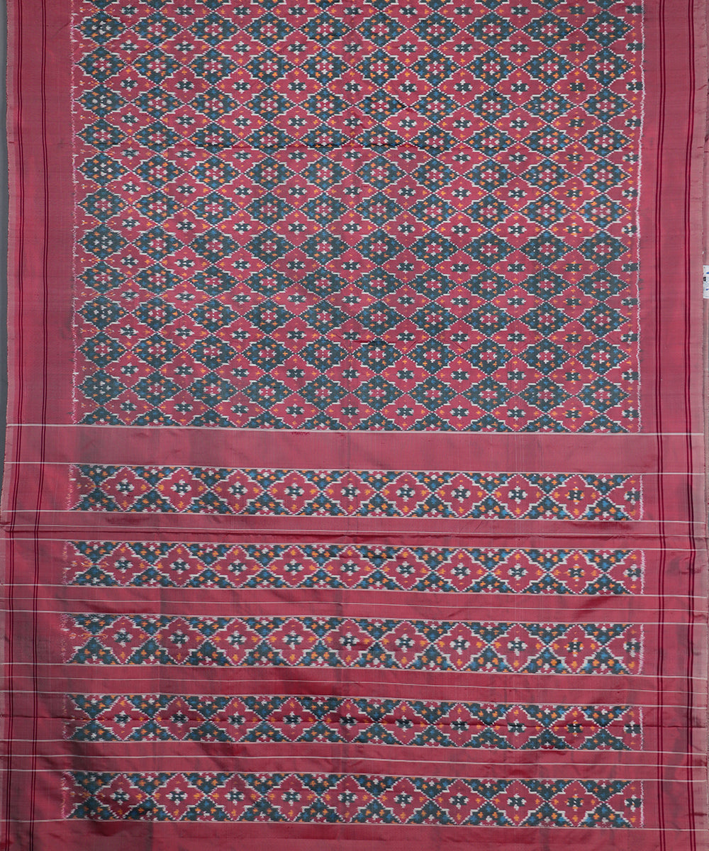 Multi-shade handloom rajkot silk saree