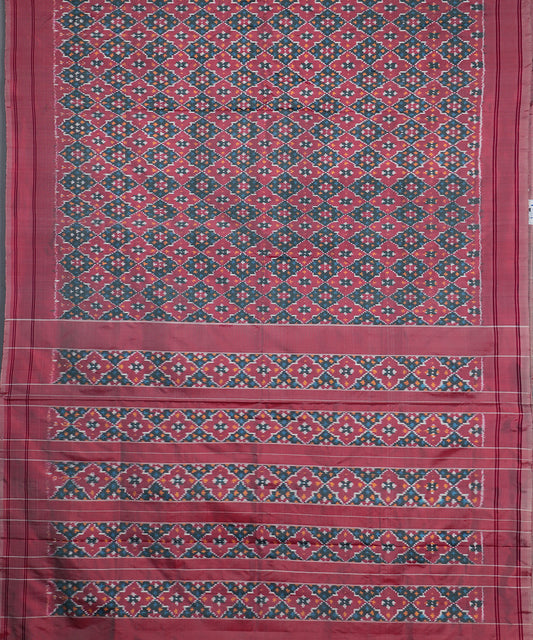 Multi-shade handloom rajkot silk saree