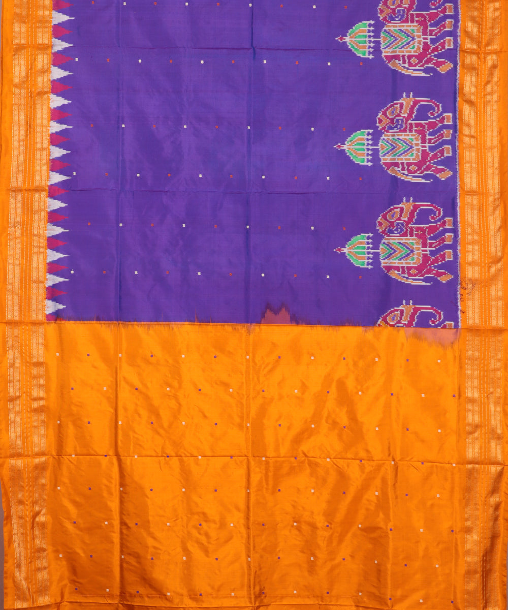 Egyptian blue handloom rajkot silk saree