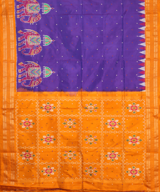 Egyptian blue handloom rajkot silk saree