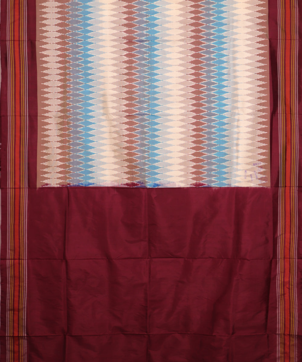 Multi-color handloom rajkot silk saree