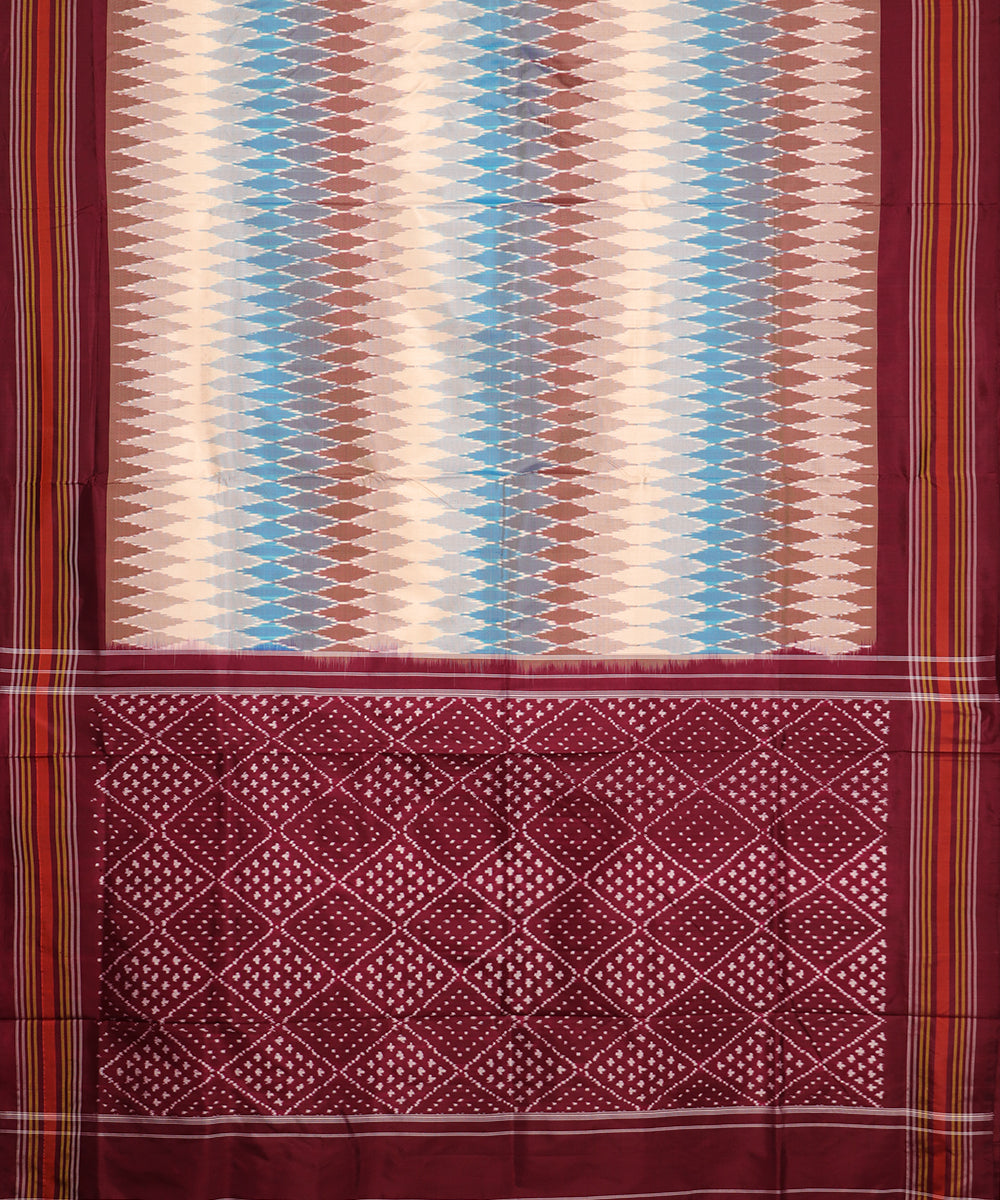Multi-color handloom rajkot silk saree