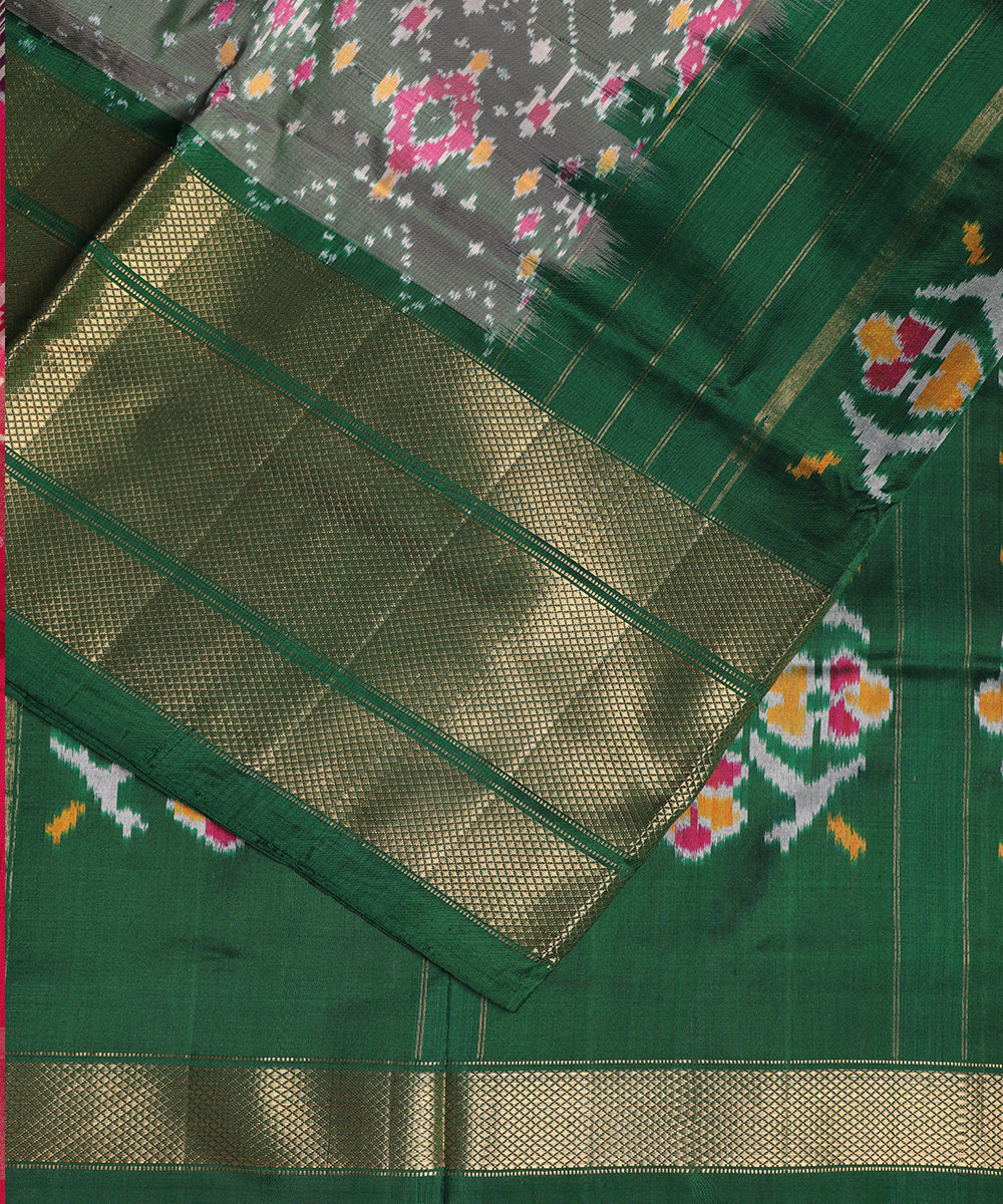 Green shade handloom rajkot silk saree