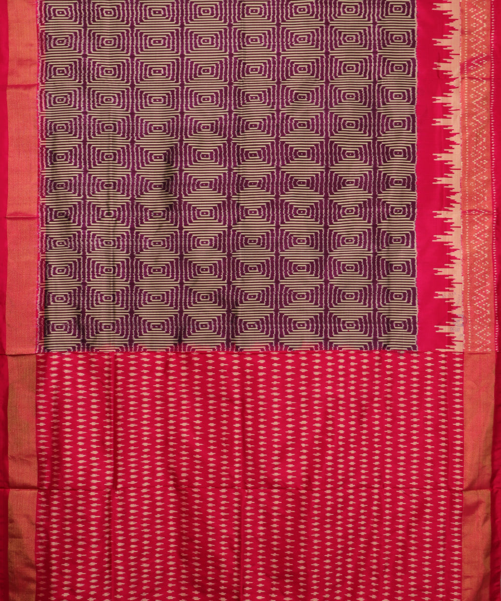 Multi-color handloom rajkot silk saree
