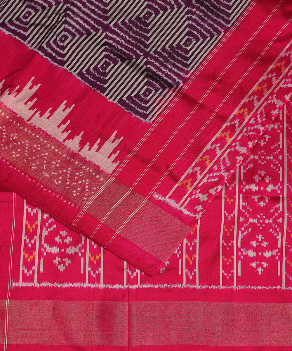 Multi-color handloom rajkot silk saree
