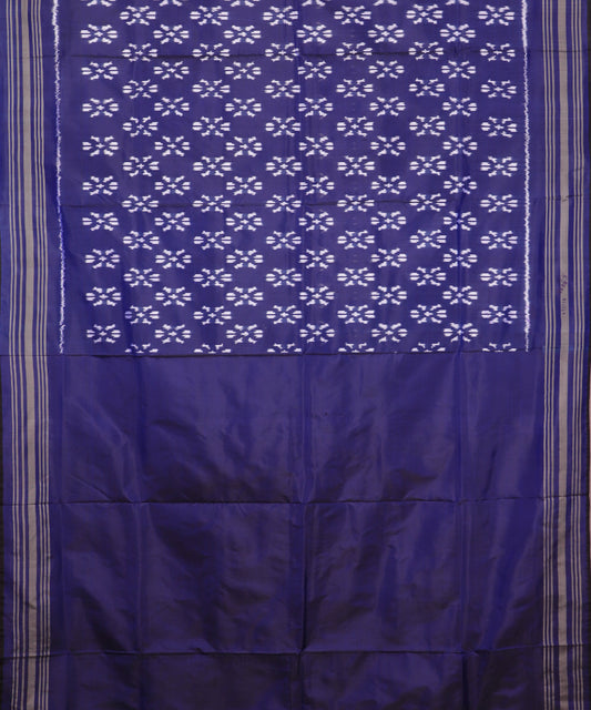 Space blue color handloom rajkot silk saree